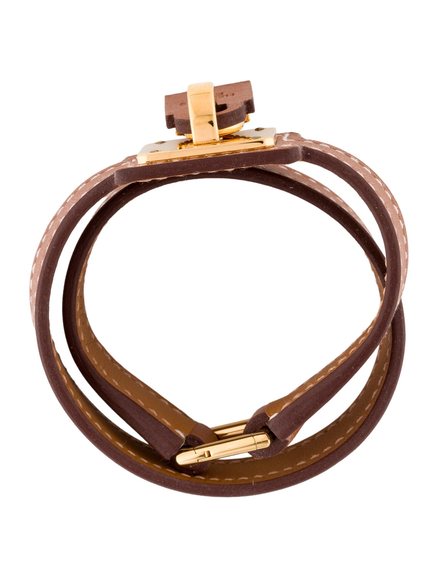 Hermès O'Kelly Double Tour Leather Wrap Bracelet
